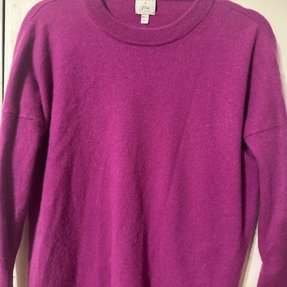 J. Crew Purple Long Sleeve Tee Relaxed Fit - Picture 2 of 5